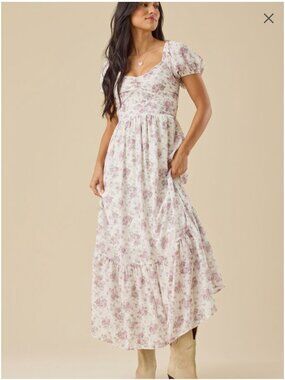 Altar'd State Lottie Maxi Tie Dress NWT